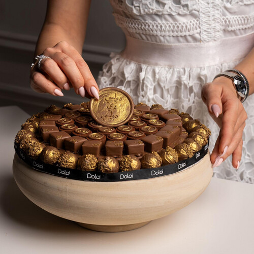 Golden treasure tray