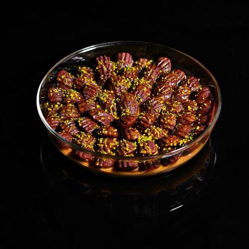 crysal tray dates cake pudding