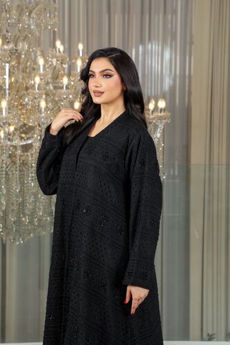 عباية الدانتيل المبطن شك منثور