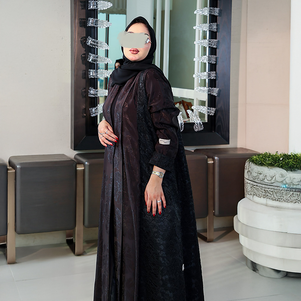 Jacquard & Lace Abaya