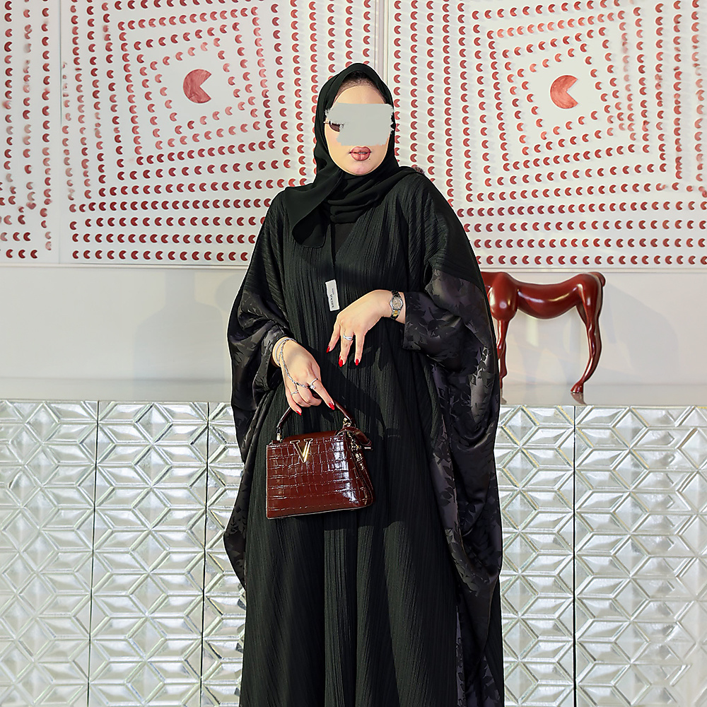 Striped Silk Abaya
