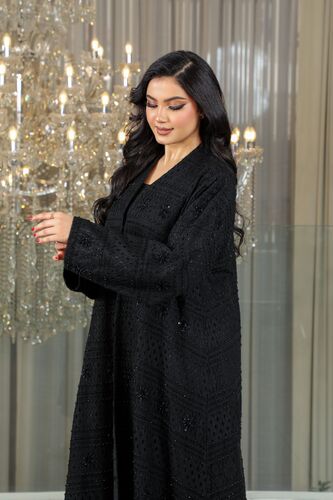 عباية الدانتيل المبطن شك منثور