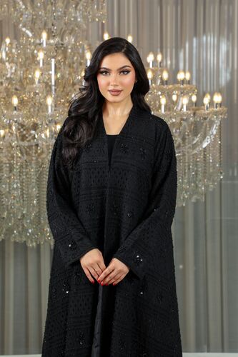 عباية الدانتيل المبطن شك منثور