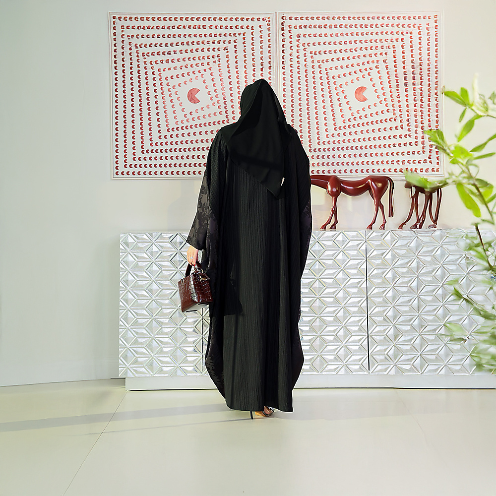 Striped Silk Abaya
