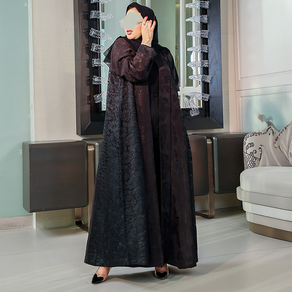 Jacquard & Lace Abaya