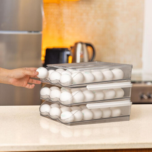 egg holder with three layer