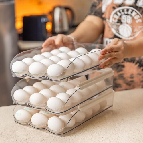 egg holder with three layer