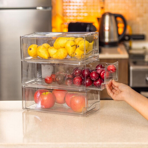 Fridge drawer box with drain plate- S