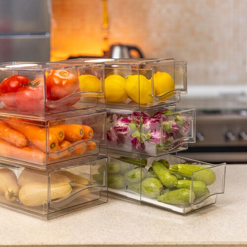 Fridge drawer box with drain plate- S