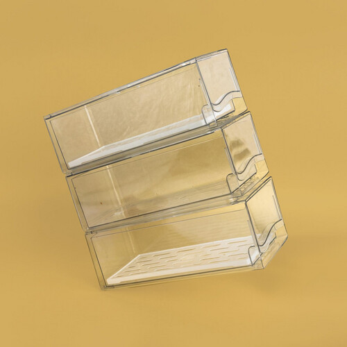 Fridge drawer box with drain plate- S