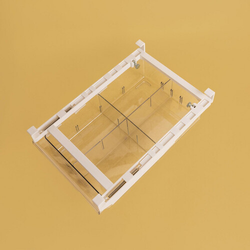 Refrigerator Drawer Type Organizer Box with 2-4 Dividers