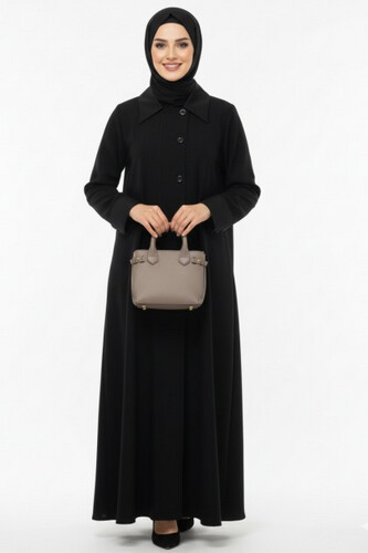 عباية غرام العملية لون ( أسود و رمادي )