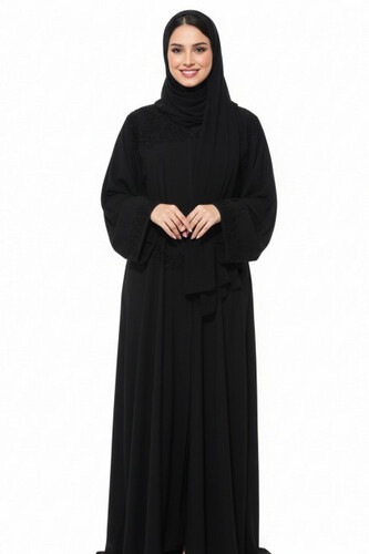 عباية بلقيس فخمة ومرتبة (أسود) 4071
