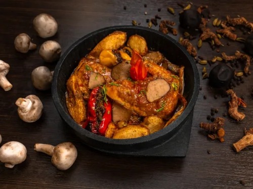 Chicken with desert truffles