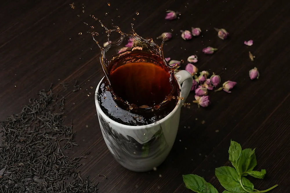 A cup of herbal tea/mint