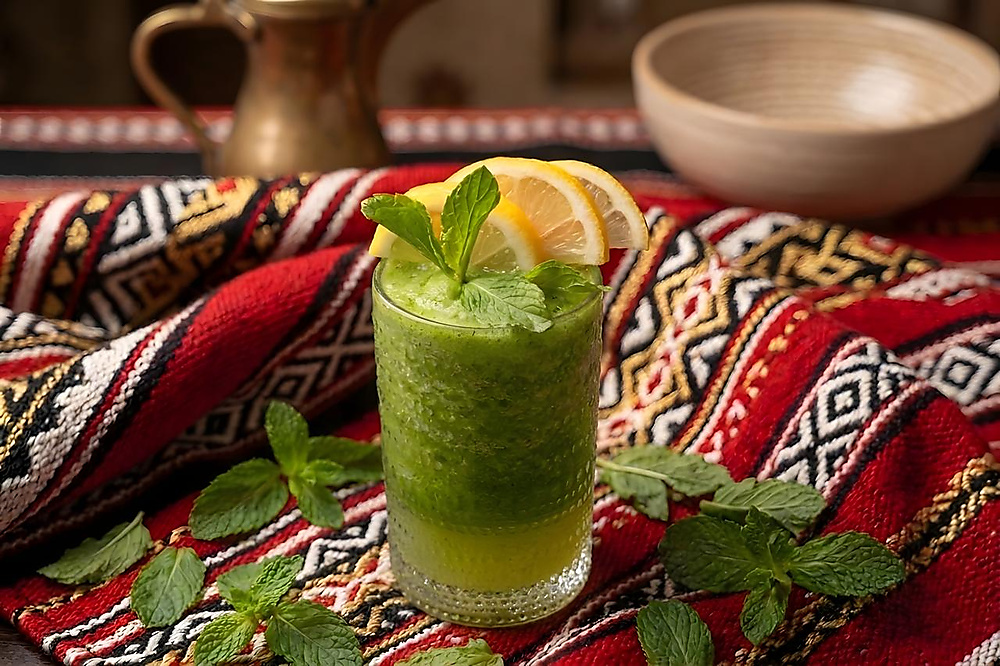 Lemon with mint