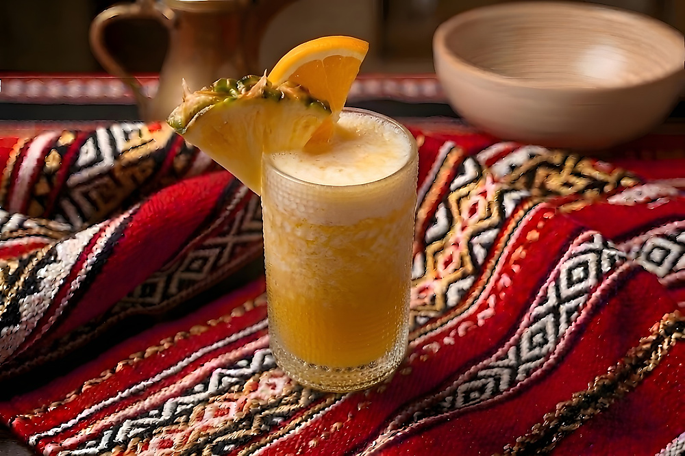 Pineapple with orange