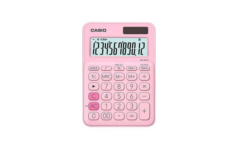 Casio Calculator MS-20UC - Pink