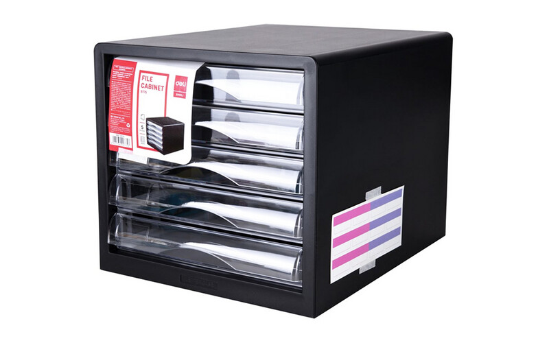 5 Drawers File Cabinet - Black