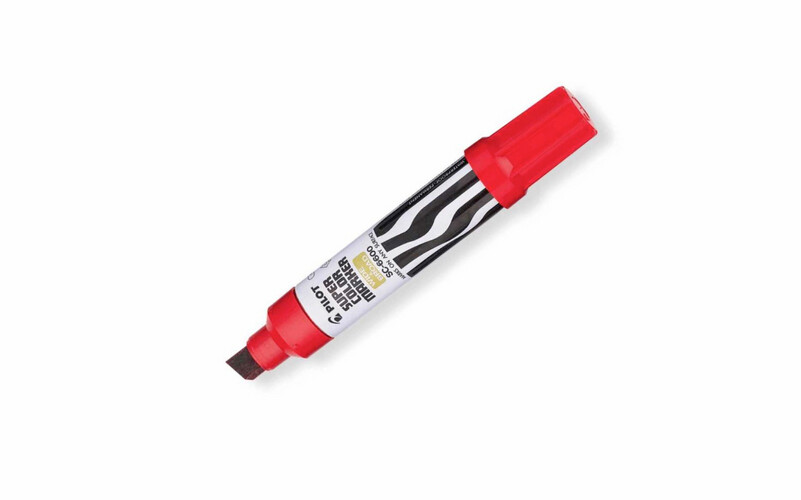 Pilot - Super Color Marker Wide Broad - 12.5mm - Chisel Tip - Red