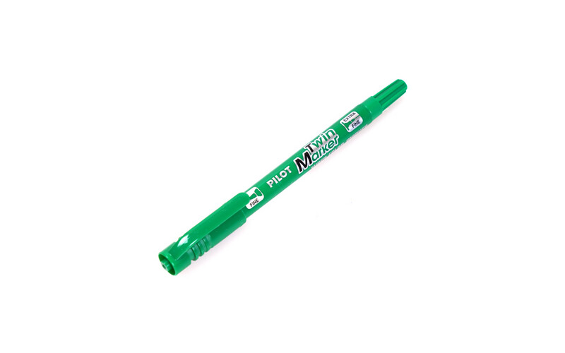 Pilot - Twin Marker - Fine Tip + Extra Fine Tip - Green