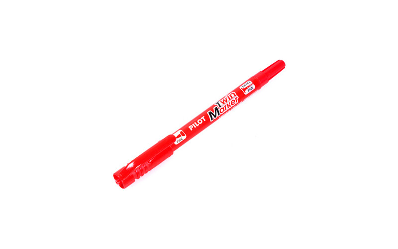 Pilot - Twin Marker - Fine Tip + Extra Fine Tip - Red