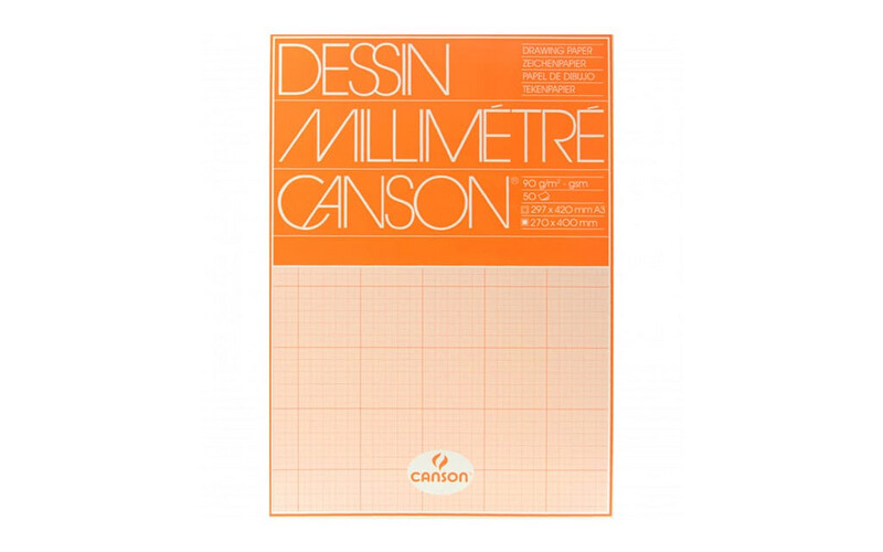Millimeter graph paper pad - Canson - A3, 90 g, 50 sheets
