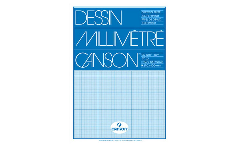 Millimeter graph paper pad - Canson - A3, 90 g, 50 sheets