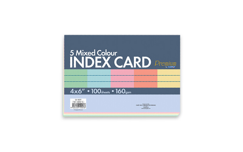 Index Card - 5 Mixed Colors - 4×6 inches