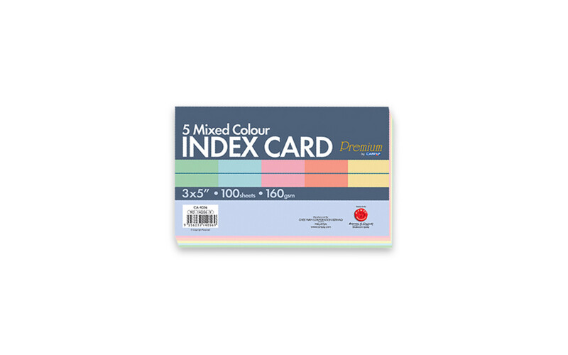 Index Card - 5 Mixed Colors - 5×3 inches