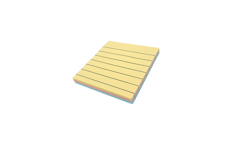 Lined Sticky Notes - 100 Sheets - 7.5 X 7.5 cm - Colored
