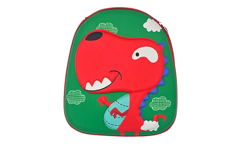 Kids Backpack - The Dinasour - Red And Green