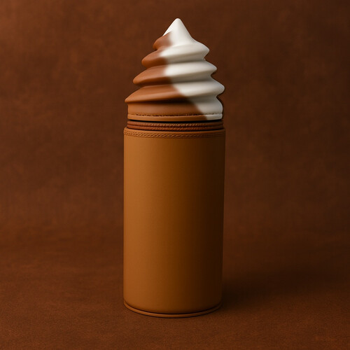 Silicon Ice-Cream - Pencil Case - Brwon