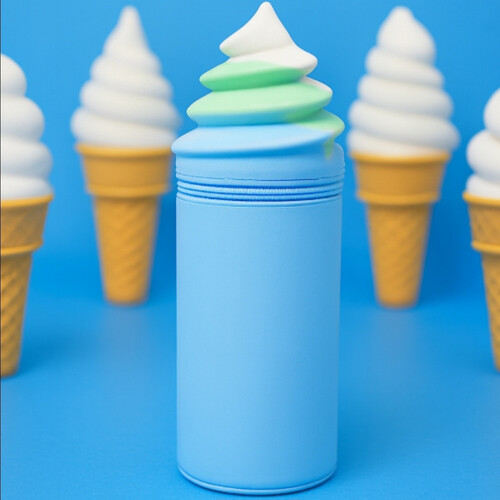 Silicon Ice-Cream - Pencil Case - Blue