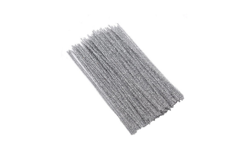 Chenille Stems - 100 Pieces - Silver