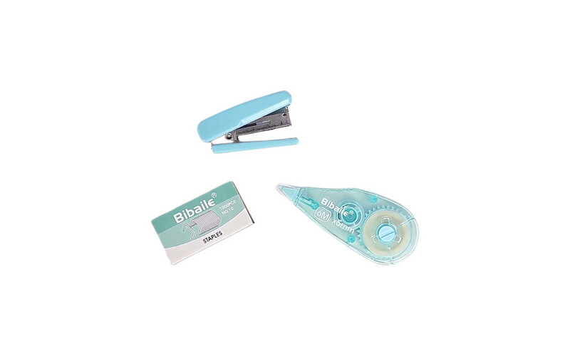 Stapler No.10 + Corrector - Light Blue