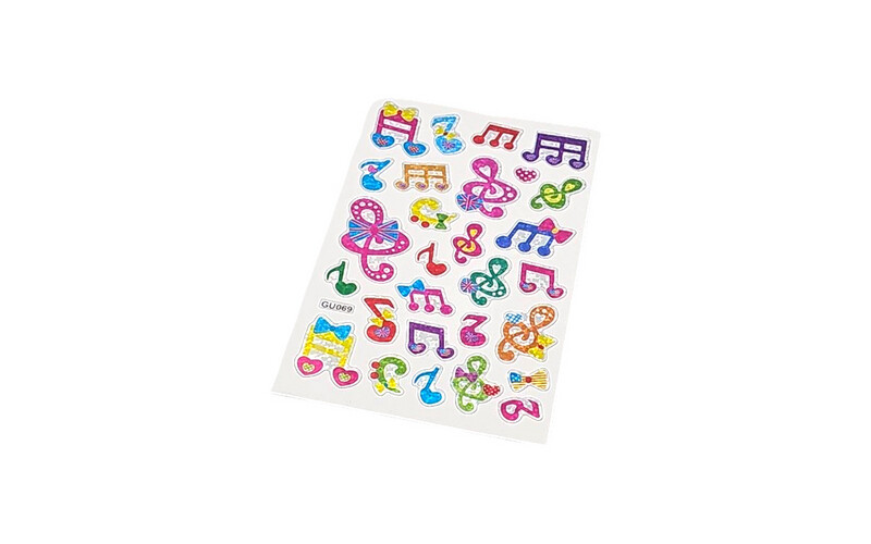 2D Stickers - Musical Notes - 10 sheets
