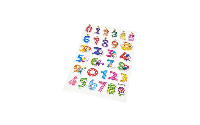 2D Stickers - Numbers - 10 sheets