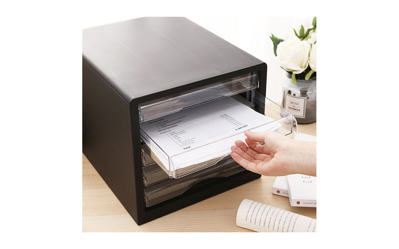 5 Drawers File Cabinet - Black