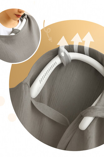 Babybloom Nursing Cool Cover with Built-in Fan grey