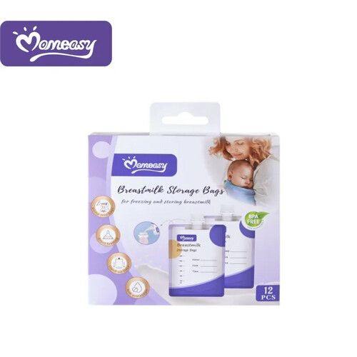 Momeasy 180ml * 12 pieces BPA Free Breast Milk Storage Bags With Connectors