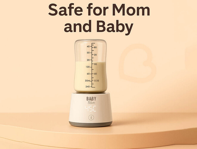 Baby Bloom Advanced Portable Bottle Warmer – Medical Safe Heating + 5 Adapters