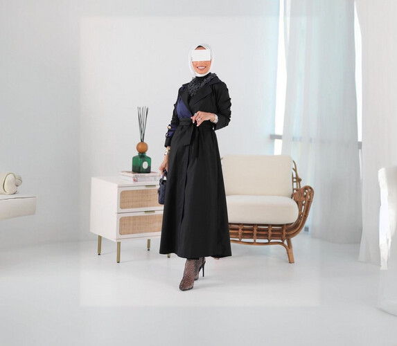 blue and black dress