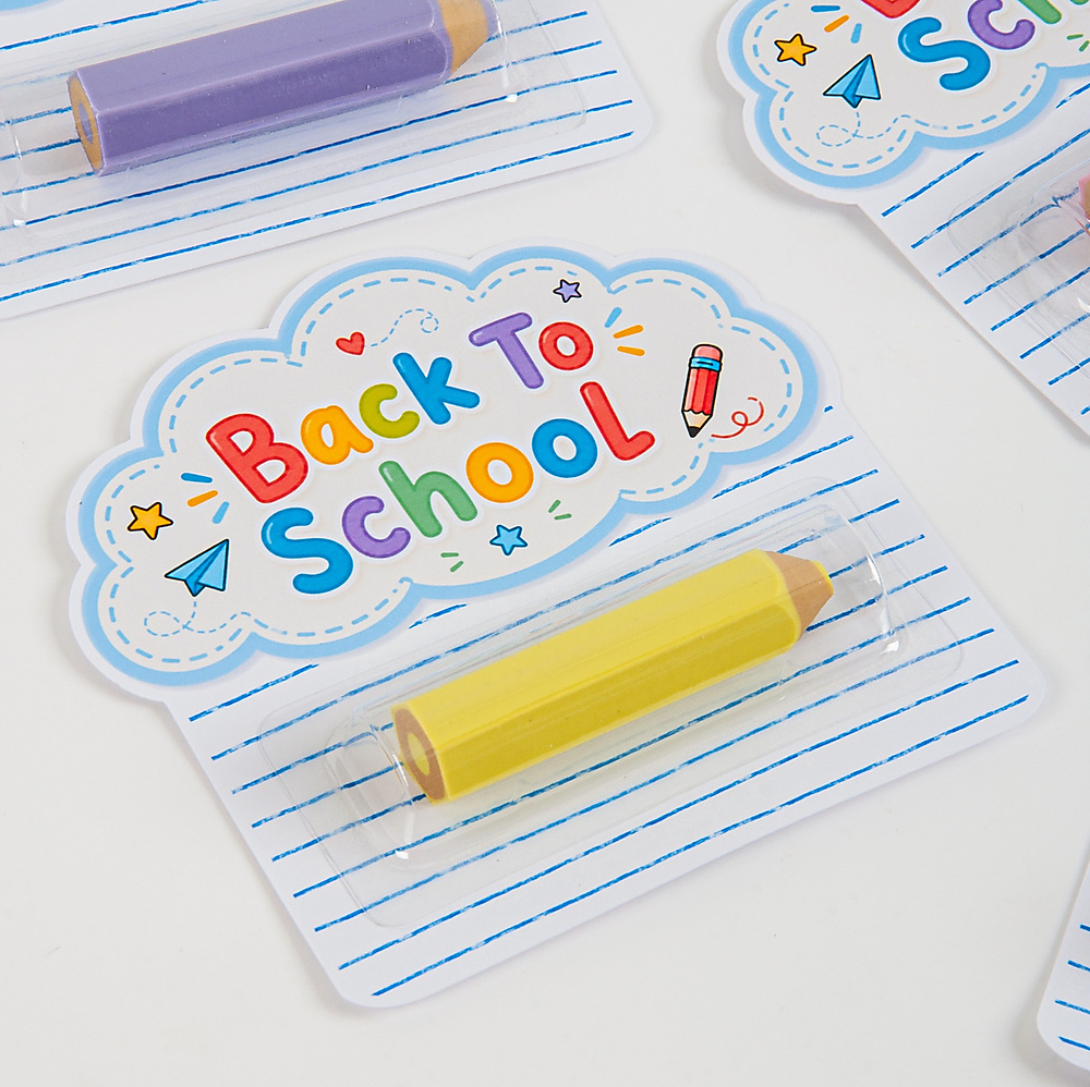 مساحات على قلم ملونه (٥ حبات)