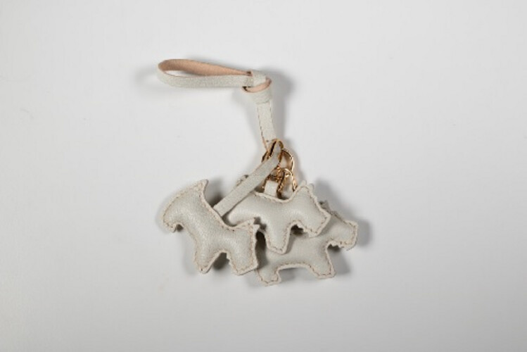TRIPLE SCHNAUZER CHARM - WHITE