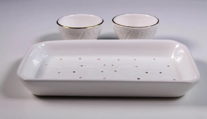 ROYAL WHITE MOROCCAN POTTERY POTS SET