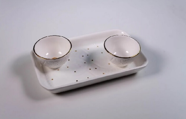 ROYAL WHITE MOROCCAN POTTERY POTS SET