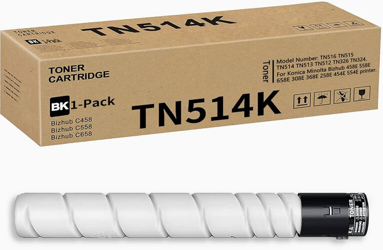 حبر ليزر أسود بديل Bizhub C458 Bizhub C558 Bizhub C658 TN-514