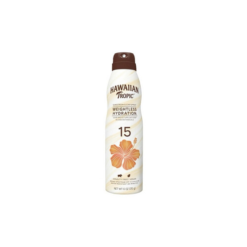 Hawaiian Tropic Weightless Hydration Clear Spray Sunscreen SPF 15, 6oz