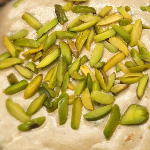 Sugar Free Kuwaiti Rahash with Pistachio